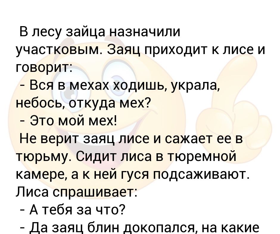 Анекдот про зайца. Анекдот зайца назначили участковым в лесу.