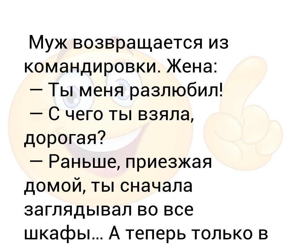 Мама приезжает с командировки. Анекдоты про мужа который вернулся с командировки.