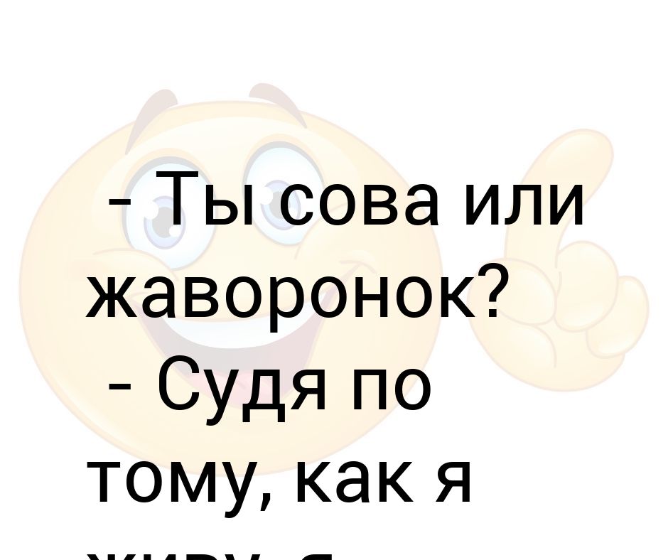 Сова или жаворонок. Ты Сова или Жаворонок.